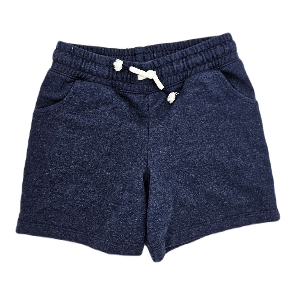 Girls Navy Blue Knit Shorts Medium